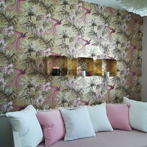 Designertapete in Wohnbereich